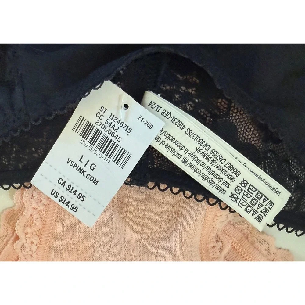 Victoria's Secret Panties Womens Large Multicolor‎ Lace Brief Floral 4 Pack